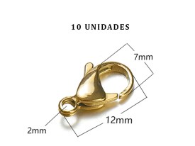 Mosquetones de Metal Llavero Base Giratoria 35mm Color Dorado